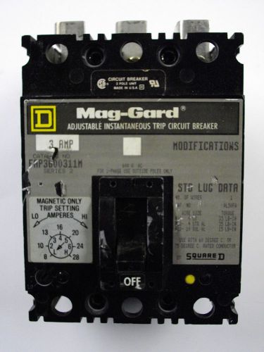 Square D Mag-Gard Adjustable Instantaneous Trip Circuit Breaker 3 A FAP3600311M