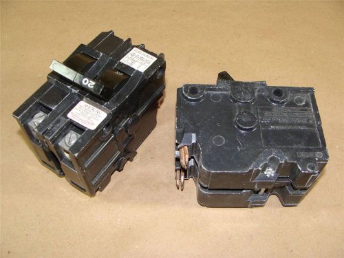 2 fpe type na 2 pole 20 amp 120 / 240 vac stab-lok circuit breakers na220 2p220 for sale