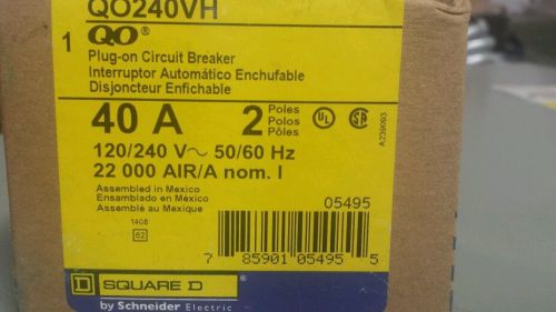 Square D QO240VH Breakers, 40 Amp, 22 kAIR, NEW in box.
