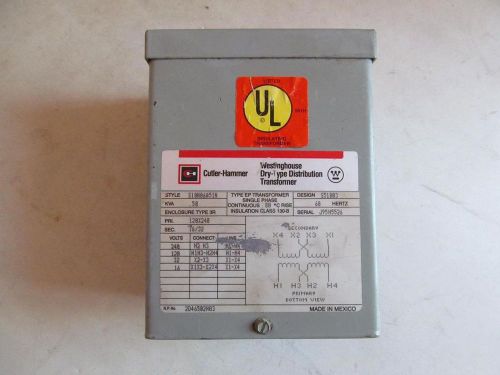 Cutler hammer dry-type distribution transformer s10n06a51n for sale