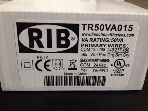 FUNCTIONAL DEVICES INC / RIB TR50VA015 Transformer,In 480/277/240/208/120,Out24