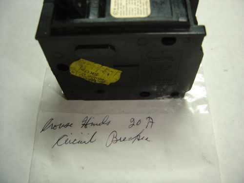 CROUSE-HINDS MC1092 TYPE 20A CIRCUIT BREAKER