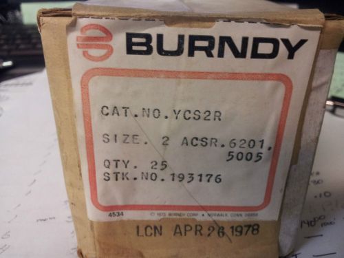 BURNDY YCS24  CRIMP BUTT SPLICE CONN NEW IN BOX #2 ACSR #B46