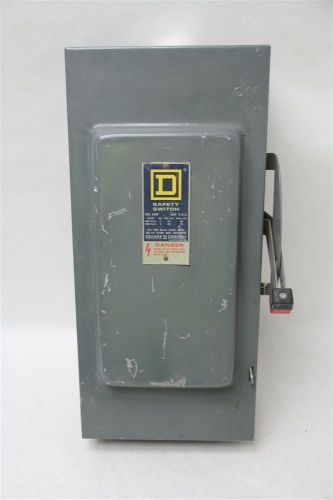 Square-d h363n heavy duty disconnect safety switch 100a 600v fusible, 3-pole for sale