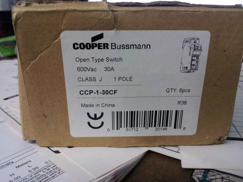 COOPER/BUSSMAN CCP-1-30CF NIB OPEN TYPE SWITCH 600 V 30 AMP CLASS J 1 POLE #B70