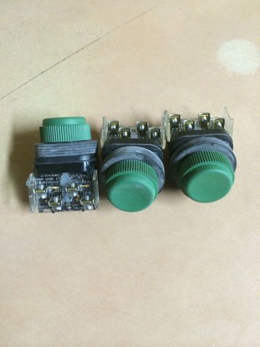 Allen Bradley Push Button 800H-R Green Rubber Button New Old Stock Lot Of 3