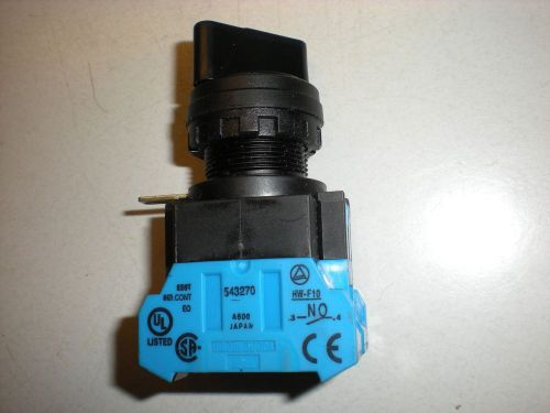 Idec 2-Position Selector Switch - (2) HW-F10 Normally Open Contacts - Tests OK