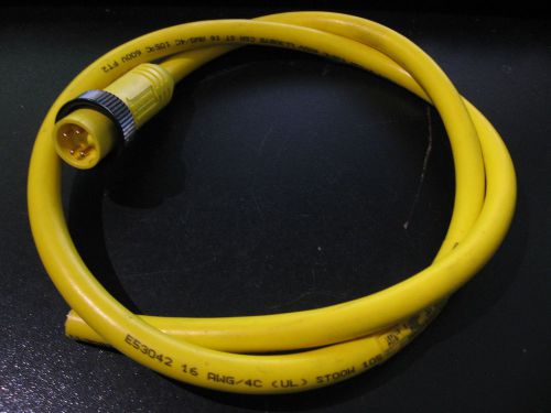 Brad Harrison Woodhead 104002A01F080 Cable Wire Connector Yellow 4 Cnd Male USED