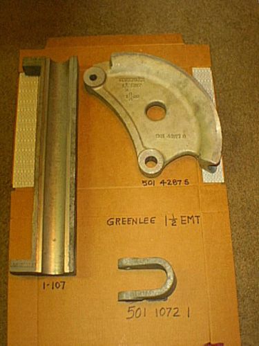 GREENLEE 882 PIPE BENDER 1-1/2” EMT SHOE, FOLLOW BAR and SADDLE   FREE SHIPPING