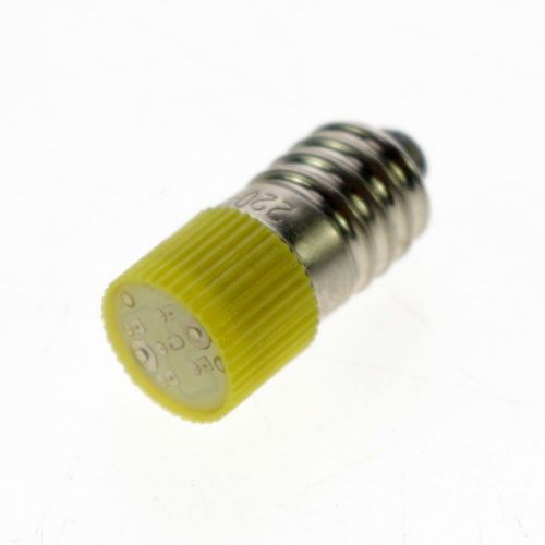 10 x Yellow 9mm 0.5w 220V LED indicator subsititute lamp screw bulb