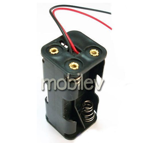 100 x 4 aa 2a cell battery 6v holder box case 6&#039;&#039; lead for sale