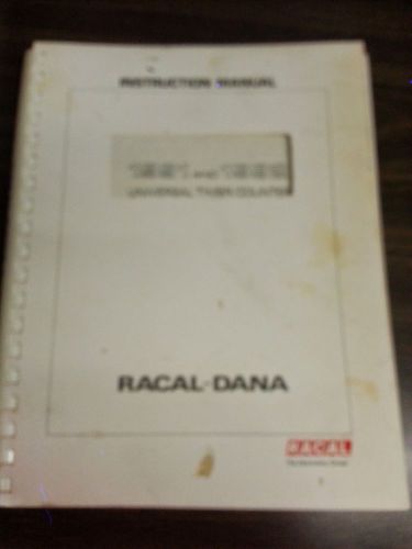 RACAL-DANA 1991 and 1992 UNIVERSAL TIMER/COUNTER INSTRUCTION MANUAL