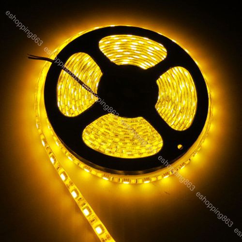 5050 led strip yellow / amber 5m 300 smd light waterproof 4 xams decoration 12v for sale