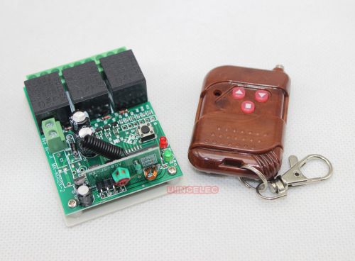 12v 3 buttons wireless remote control 3 channels relay module momentary.1pcs for sale