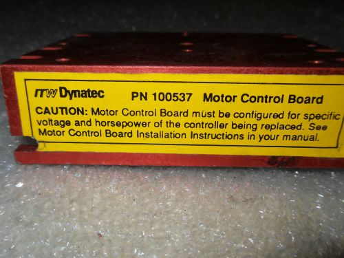 (y5-3) 1 itw dynatec 100537 motor control board for sale