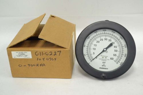 New marsh e1946w3 duragauge 6in dial 1/4npt pressure 0-60psi gauge b353950 for sale