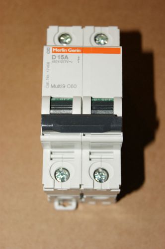 Square d mg-17456 c60 15a 2p mini supplementary protector circuit breaker *nib* for sale