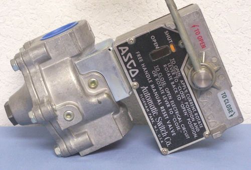 Asco free handle manual reset shutoff valve 1-1/2&#034; inch industrial surplus gas for sale