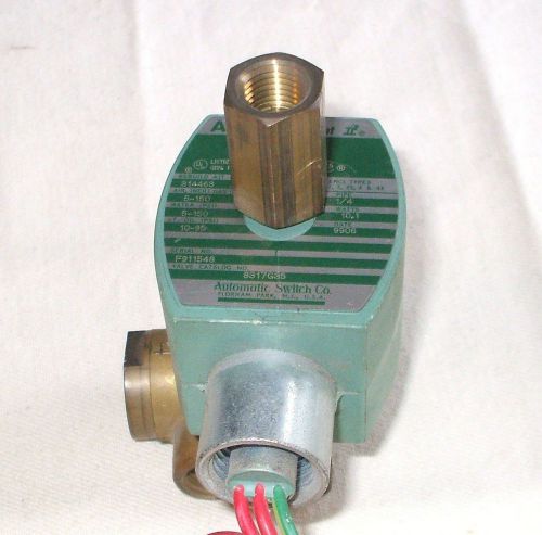 Asco 8317g35 ,1/4&#034;  3 way solenoid valve 120v., used. for sale