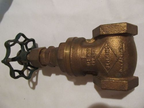 Jenkins bros. 1&#034; npt brass gate valve - good condition for sale