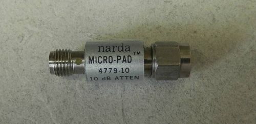 NARDA MICROPAD 4779-10, 10dB SMA m(f) ATTENUATOR DC to 18 GHz