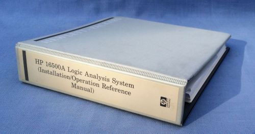 HP 16500A Logic Analysis System Installation Operation Reference Manual