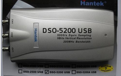Hantek dso-5200 pc usb port digital oscilloscope 200ms/s dso5200 for sale