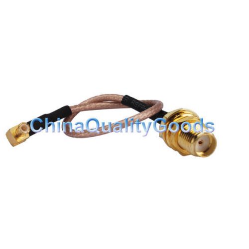 SMA Jack female to MCX plug male right angle connector pigtail cable RG316 15cm
