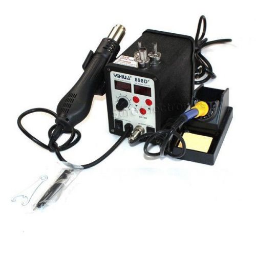 Yh898d+ hot air station+ 2in1 rework soldering station esd bga 220v free express for sale