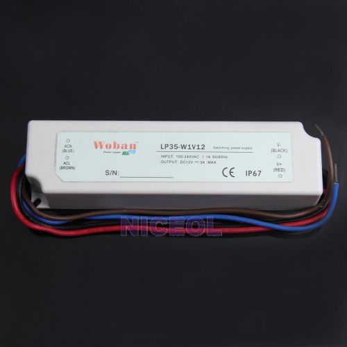 12V 0-3A Waterproof LED Power Supply Switching Power Supply NI5L