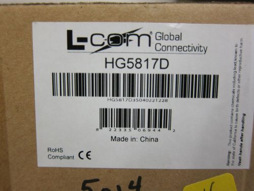 L-com HG5817D 5.8 GHz ISM / UNII Band 17 dBi Backfire Wireless LAN Antenna