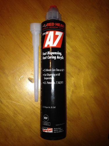 Brand new itw ramset red head a7 epcon a7 w/nozzle 9.3 fl oz cartridge for sale