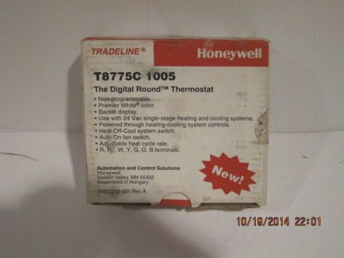 Honeywell t8775c 1005 digital round thermostat, free shipping nisb!!!!!!!!!!!! for sale