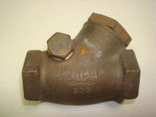 3/4&#034; npt brass threaded swing check valve, Y style 125 swp/200wog.