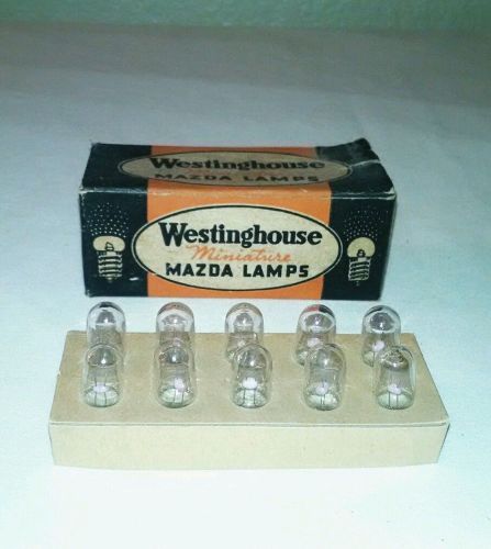 Westinghouse Mazda No.48 RADIO PANEL Miniature Light Bulb Lamps (10 new in box)