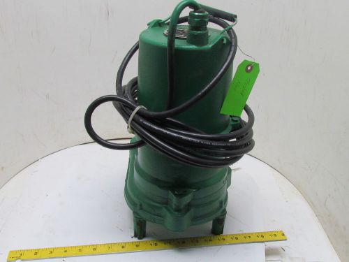 Hydromatic shef100m4 submersible effluent sump pump 1hp 3ph 460v 2&#034;npt cast iron for sale