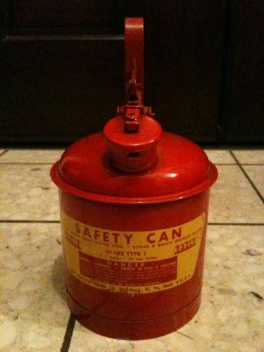 Eagle Safety Can 7in Diameter x 13in H U1-10S Type Vintage 24 Gauge Steel USA