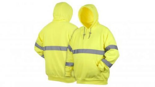 Pyramex safety hoodie hooded sweatshirt hi visibility reflective ansi class 2 for sale