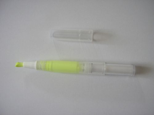 GLOW in the DARK PAINT Yellow phosphorescent  2ml in pen with brush