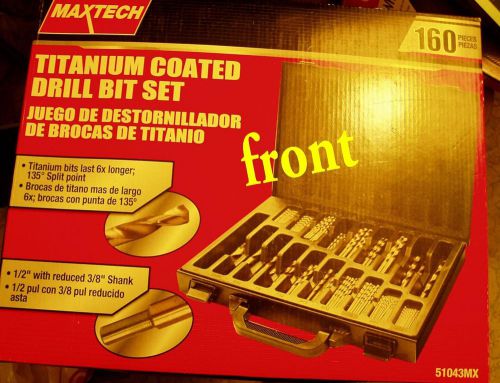 160 titanium bits 6x longer than regular high speed steel bits for sale
