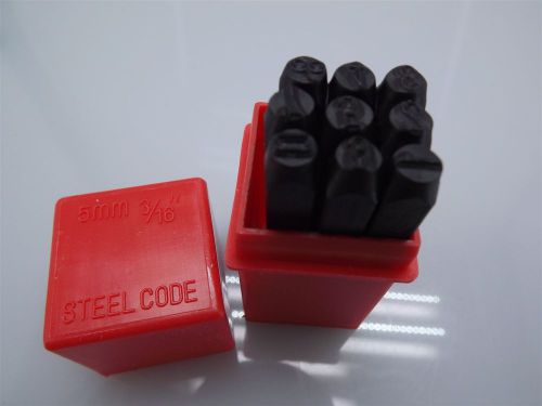 5MM 3/16&#034; NUMBER Punch Stamp Set Metal-Steel-Hand 0-9