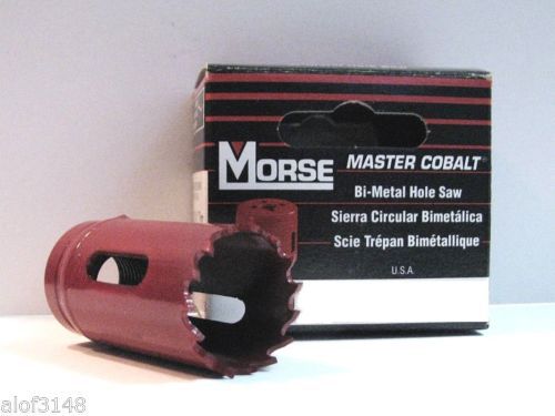 Morse 1 3/16&#034; Master Cobalt Bi-Metal Hole Saw AV19 NEW Made in USA