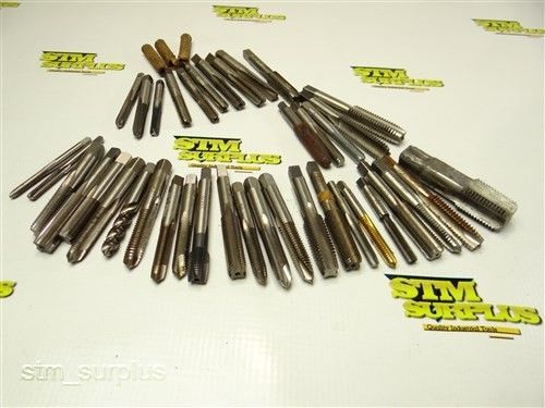LOT OF 39 HSS HAND TAPS 6/32&#034; -32NC TO 3/4&#034; -4NPT GREENFIELD HELI-COIL