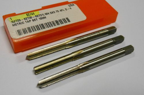 R&amp;n hand taps -set of 3- m4.5x0.75 d4 4fl bottoming, hand, taper [403] for sale