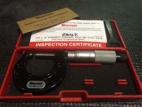 Starrett 436.1 xrl-1 outside micrometer w/ slc for sale