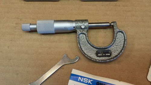 Nsk 0-1&#034; outside micrometer with nice case &amp; wrench 0.0001&#034;  made in japan for sale