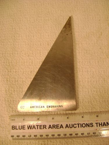 Machinist Angle Block, 60 Degree, 7 1/2&#034; Tall x 1/4&#034; Thick, American Engraving