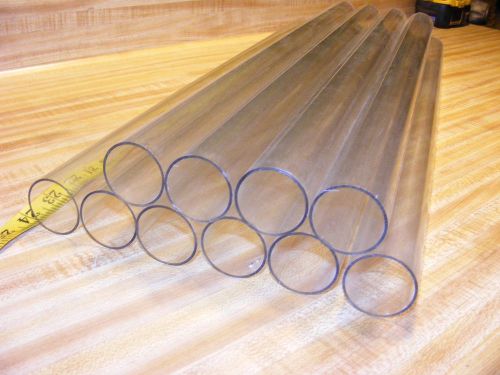 1.50 od x 24&#034; l polycarbonate round tube .65 wall hobby art craft project lot 10 for sale