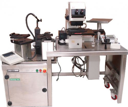 Leica ins 1000 wafer inspection system with leica ergoplan microscope. for sale