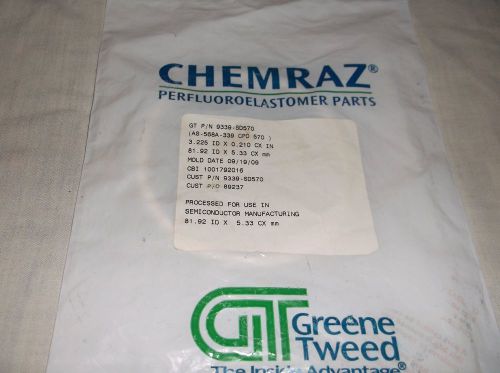 New chemraz greene tweed 9399-sd570 o-ring, 3.225 id x 0.210 cx in for sale